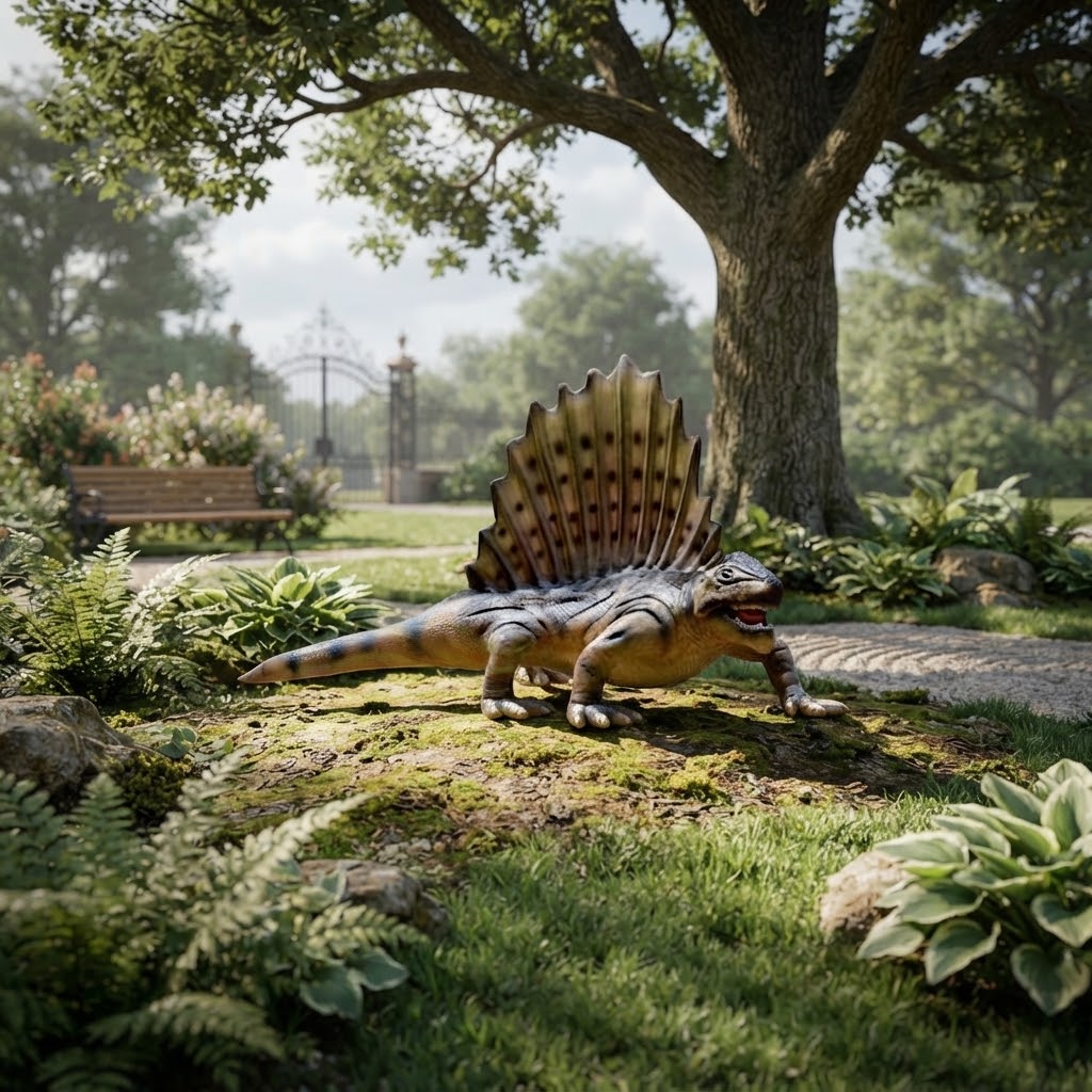 Figura dinozaura Dimetrodon do parku i ścieżek edukacyjnych 310 cm