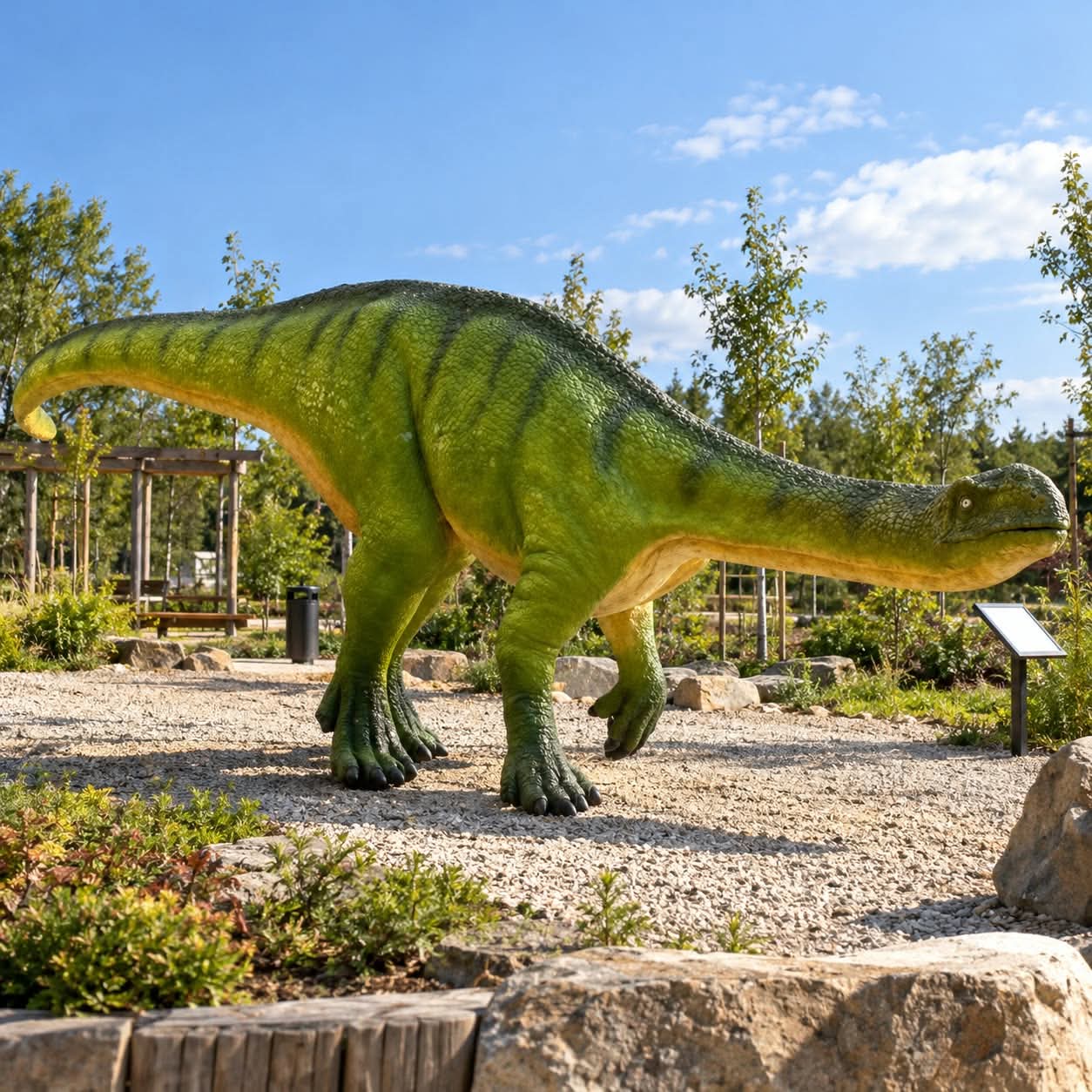 Figura Plateosaurus z laminatu, długoszyi dinozaur do parku dinozaurów 750 cm