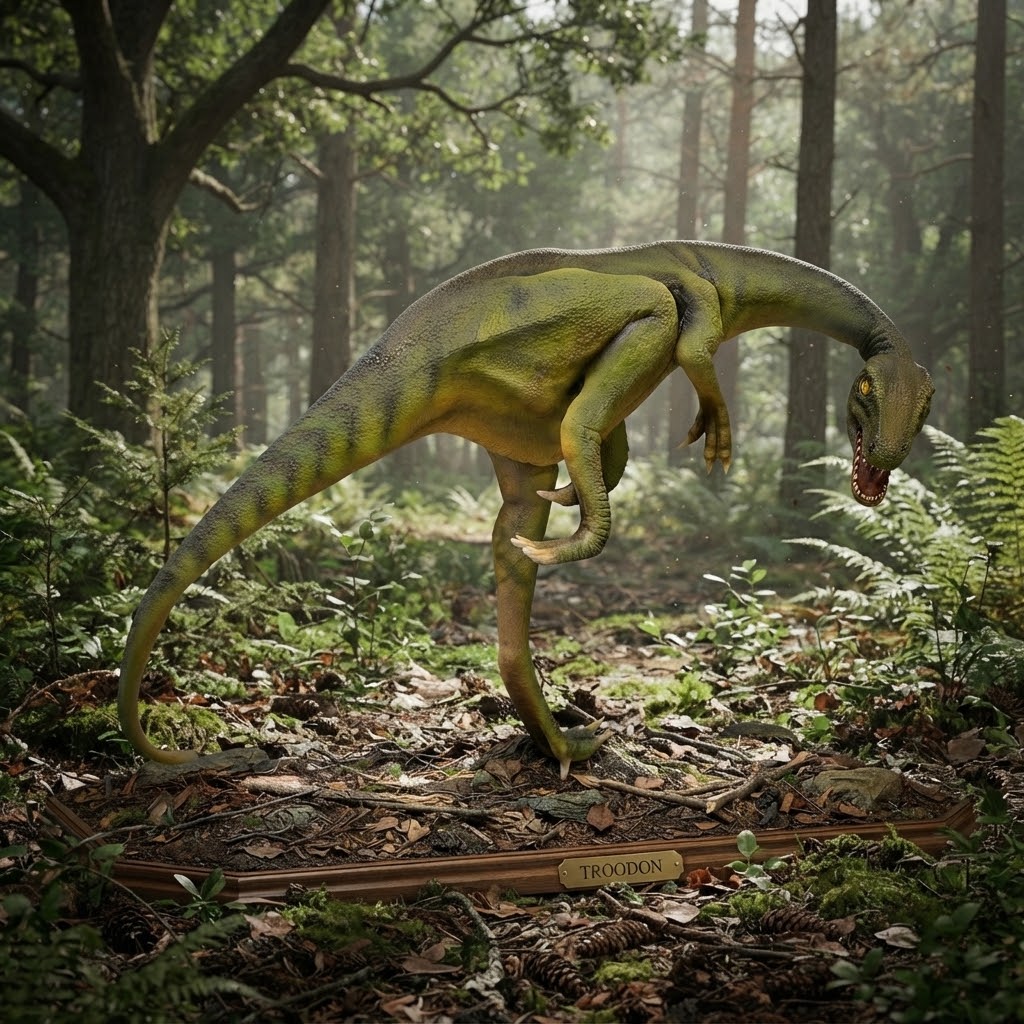 Wissenschaftliche Troodon-Dinosaurierfigur fuer Lehrparks und Waelder 250 cm