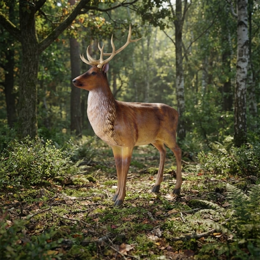 Life-Size Red Deer Figure for Forests and Gardens 235 cm