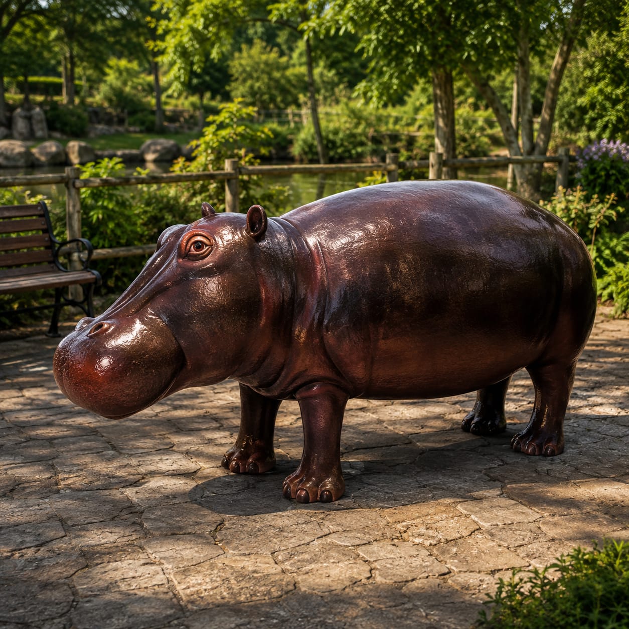 Wielkogabarytowa figura Hipopotam Safari 195cm