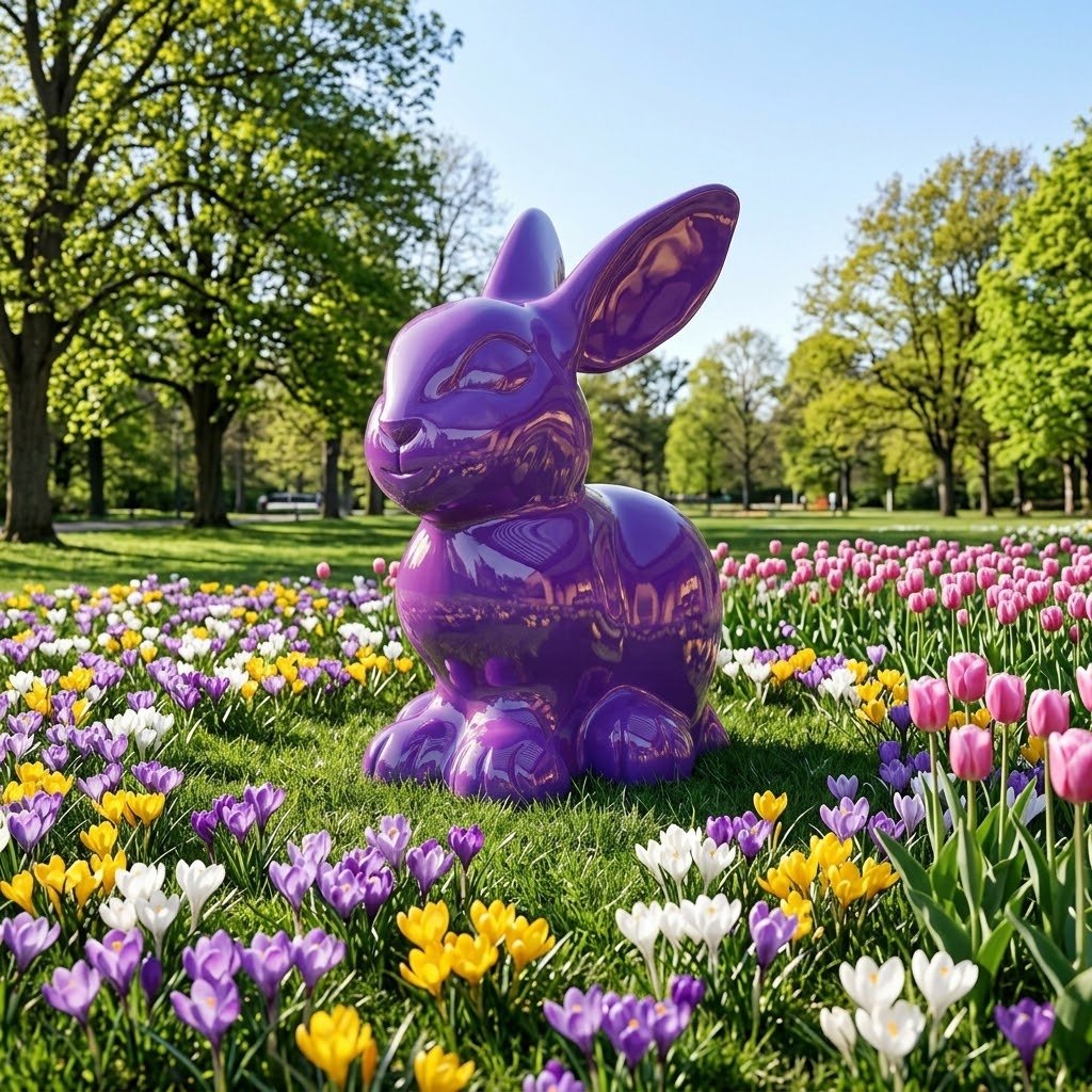 Zając wielkanocny – wielka figura do galerii handlowej park 200 cm