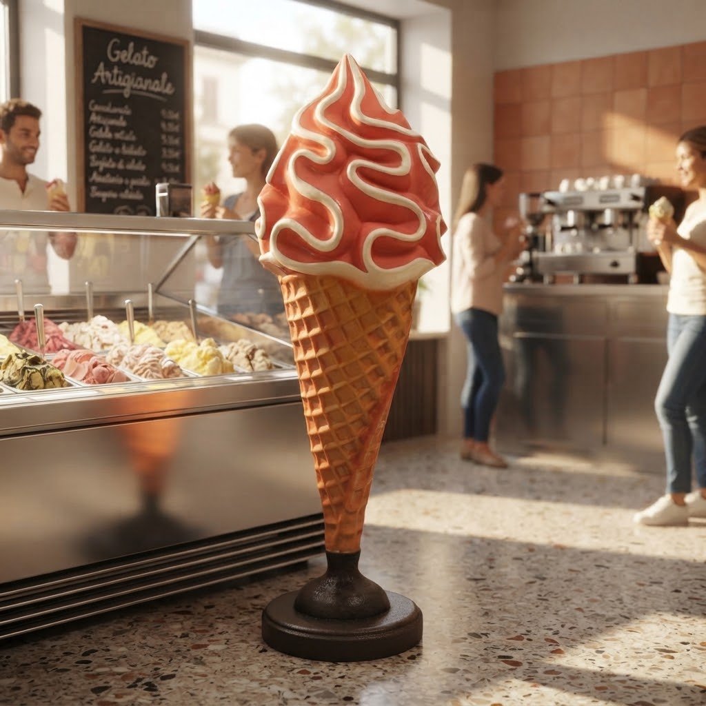 Owocowa figura reklamowa loda włoskiego do gelaterii 150 cm