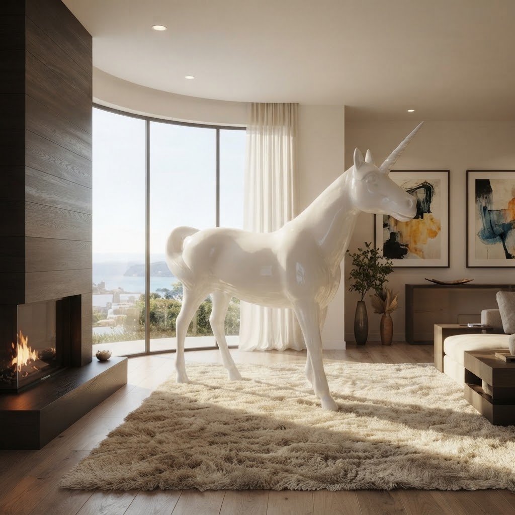 Ekskluzywna figura jednorożca do hotelu i ogrodu 230 cm
