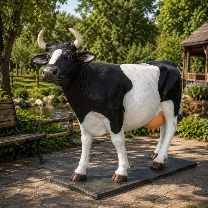 Naturalnej wielkości figura Krowa mleczna 200cm