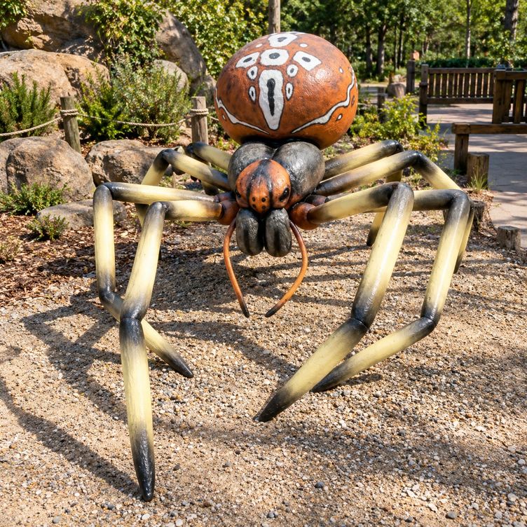 Realistyczna figura pająka krzyżaka do parku owadów 250 cm