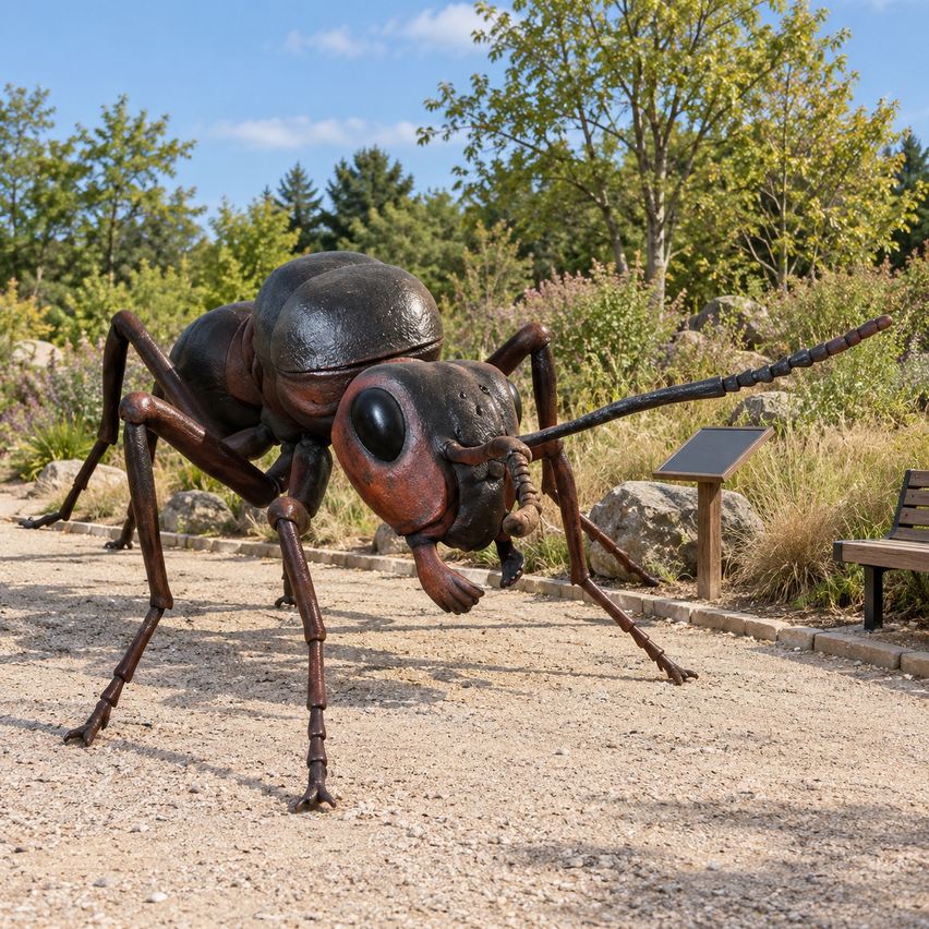 Realistyczna figura mrówki do ogrodu edukacyjnego 550 cm