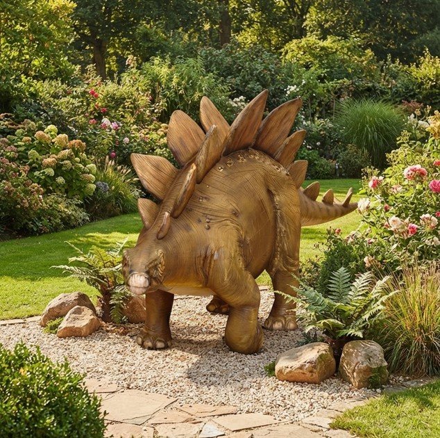 Ekskluzywna figura dinozaura Stegozaur do ogrodu i parku 480 cm